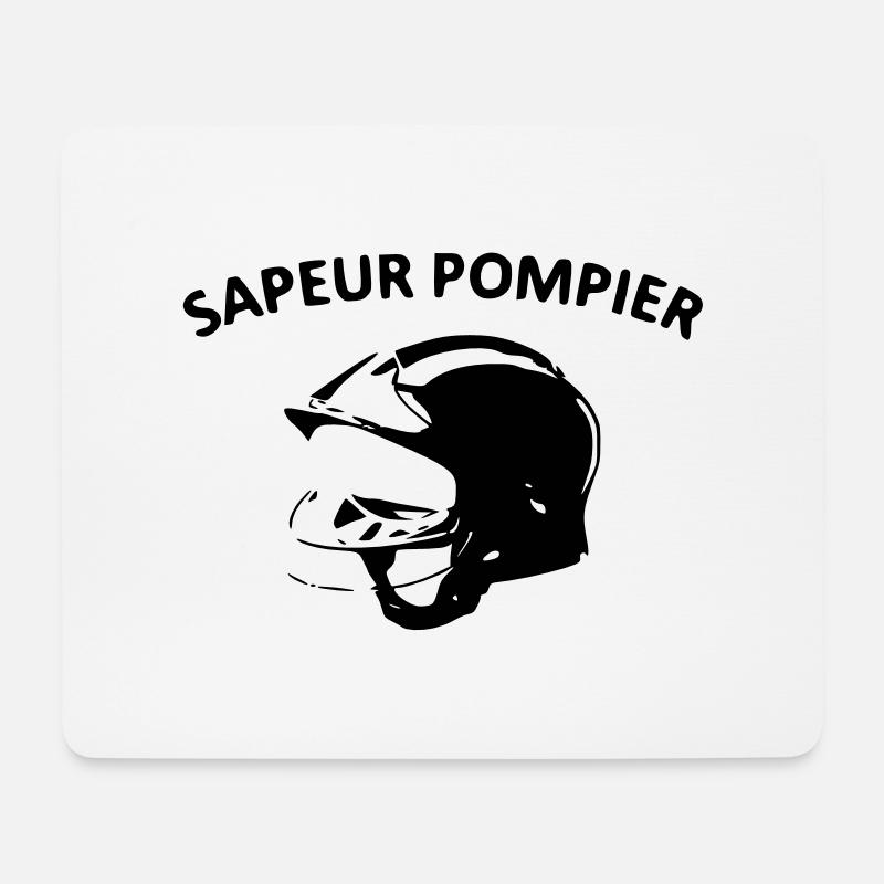 feuerwehrfrau - Mousepad (Querformat) - Weiß