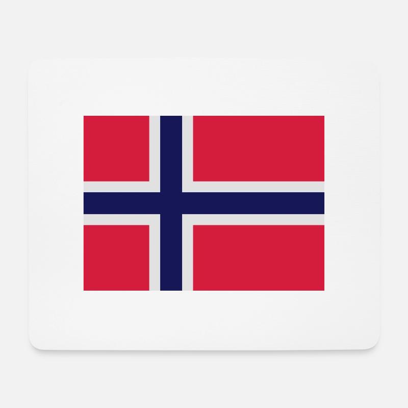 Flag of Norway - Mousepad (Querformat) - Weiß