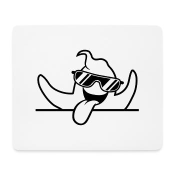 text schreiben flaeche feld cool sonnenbrille grim - Mousepad (Querformat) - Weiß - Vorne