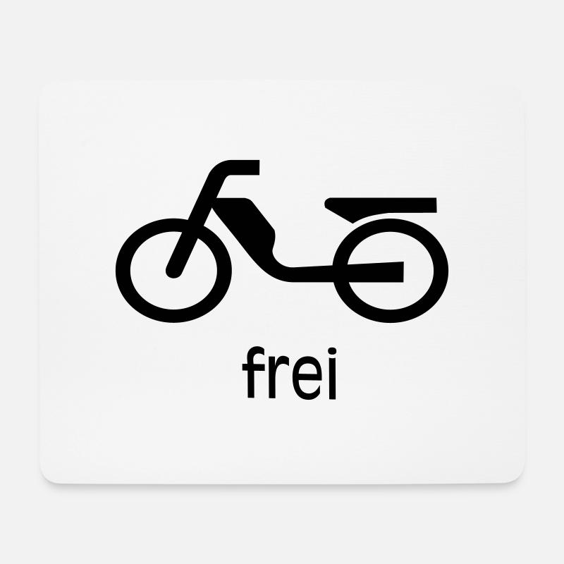Mofa / Moped Frei - Mousepad (Querformat) - Weiß