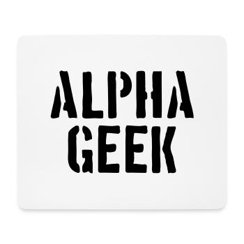 Alpha Geek - Mouse Pad (horizontal) - white - Front