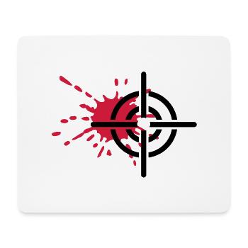 Crosshairs blood - Mouse Pad (horizontal) - white - Front