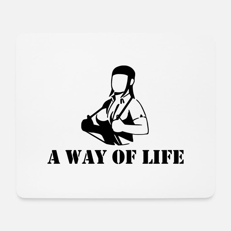 A Way of Life Girl - Mousepad (Querformat) - Weiß