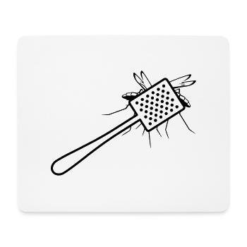 Une tapette à mouche tue un moustique - Tapis de souris (format paysage) - blanc - Devant