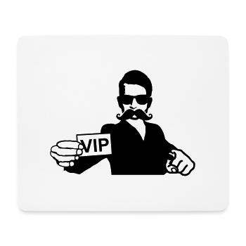 vip moustache - Mousepad (Querformat) - Weiß - Vorne
