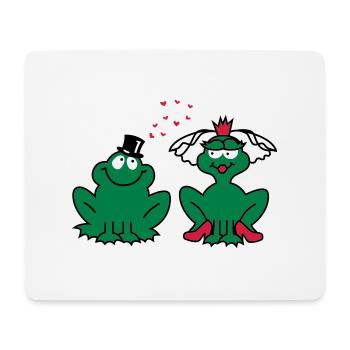 Wedding - JGA - Bride - Pair - Frog Couple - 3C - Mouse Pad (horizontal) - white - Front