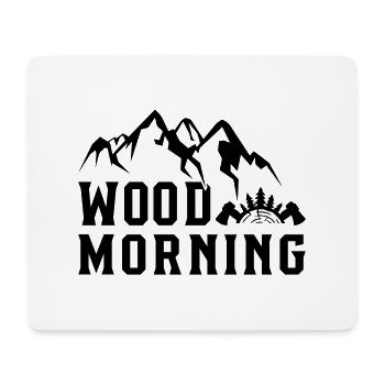 Bois matin - Tapis de souris (format paysage) - blanc - Devant