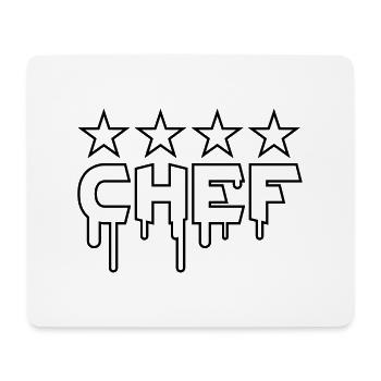 Chef - Tapis de souris (format paysage) - blanc - Devant