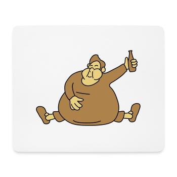 Fat Drunken Man - Mousepad (Querformat) - Weiß - Vorne