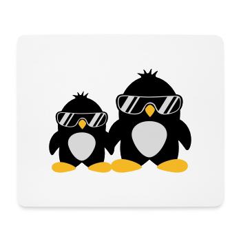 Cool Penguin Dad And Boy - Mouse Pad (horizontal) - white - Front