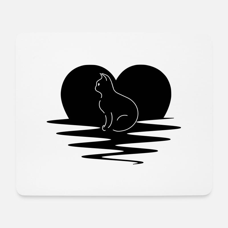 cat - Mouse Pad (horizontal) - white