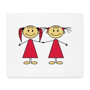 Best Friends Girls - Tapis de souris (format paysage) - blanc - Devant