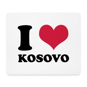j'aime le kosovo - Tapis de souris (format paysage) - blanc - Devant