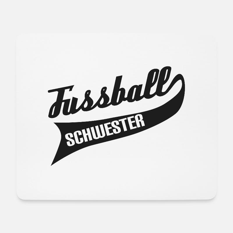 Fußball Schwester - Mousepad (Querformat) - Weiß