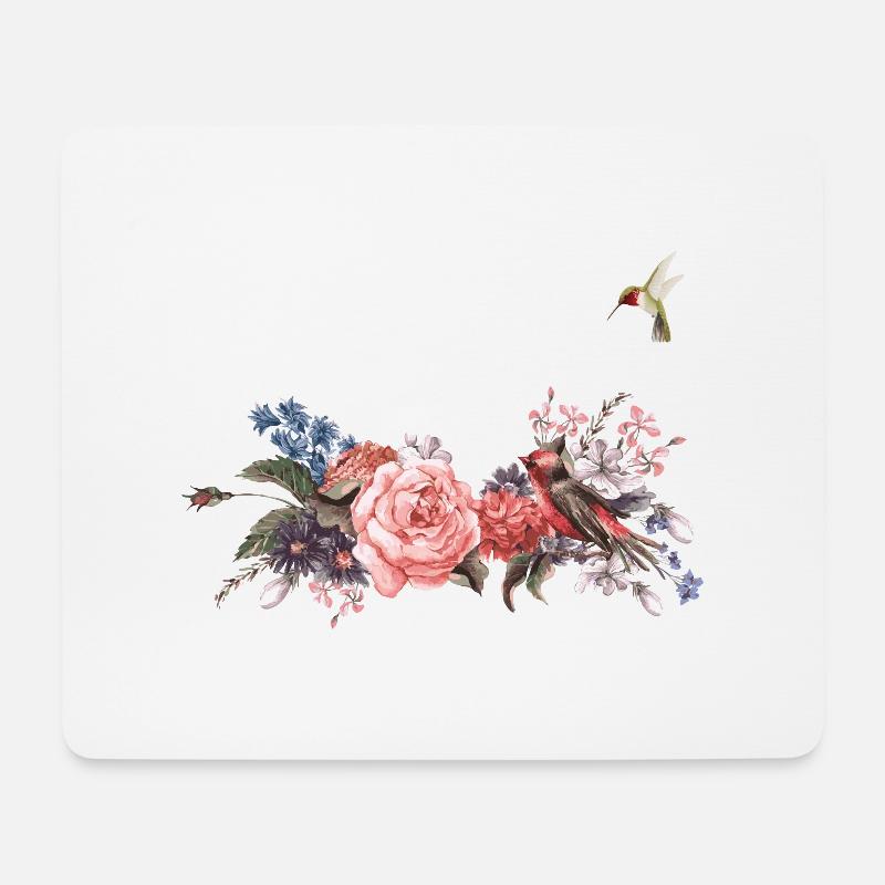 flower - Mousepad (Querformat) - Weiß