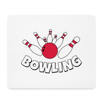 Bowling - Mousepad (Querformat) - Weiß - Vorne