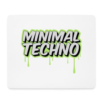 MINIMAL TECHNO - Mouse Pad (horizontal) - white - Front