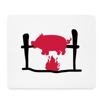 Griller - Tapis de souris (format paysage) - blanc - Devant