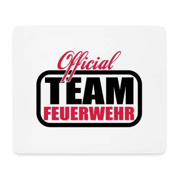 team Feuerwehr - Mousepad (Querformat) - Weiß - Vorne