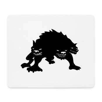 cerberus dreiköpfiger hund der unterwelt - Mousepad (Querformat) - Weiß - Vorne