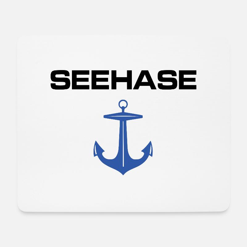 Seehase - Mousepad (Querformat) - Weiß