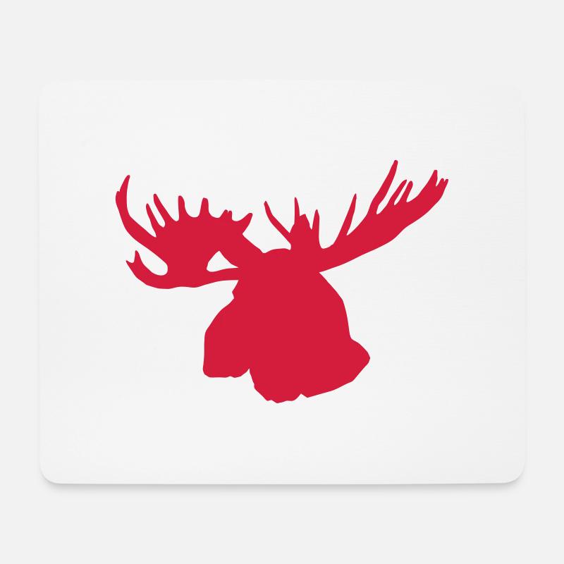 elch - moose - elk - kanada - canada - Mousepad (Querformat) - Weiß
