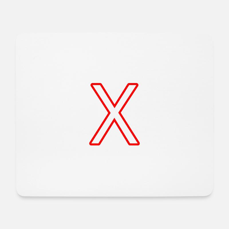 X - Mousepad (Querformat) - Weiß