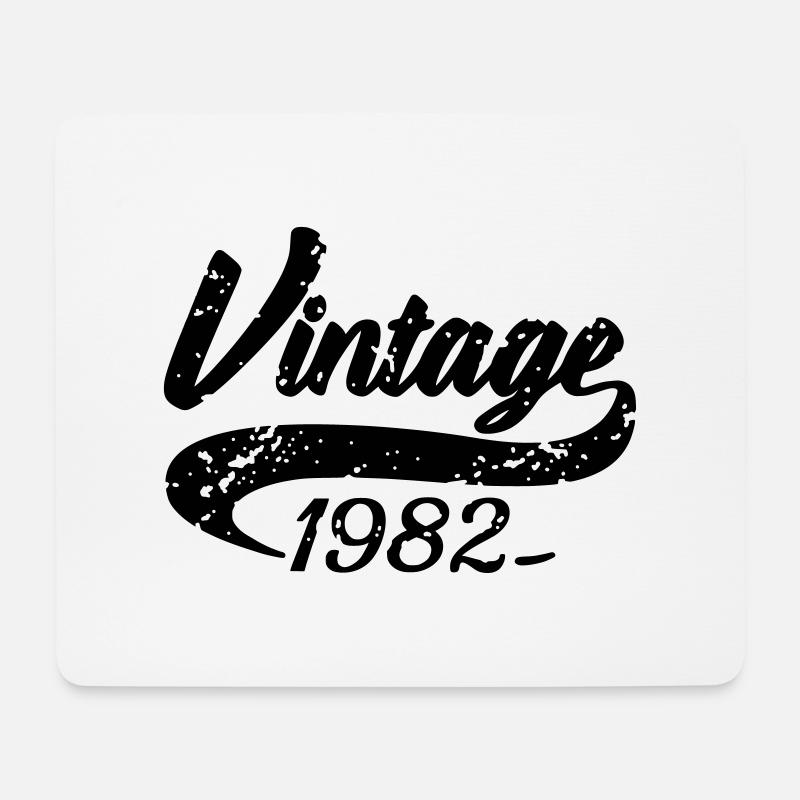Vintage 1982 - Tapis de souris (format paysage) - blanc