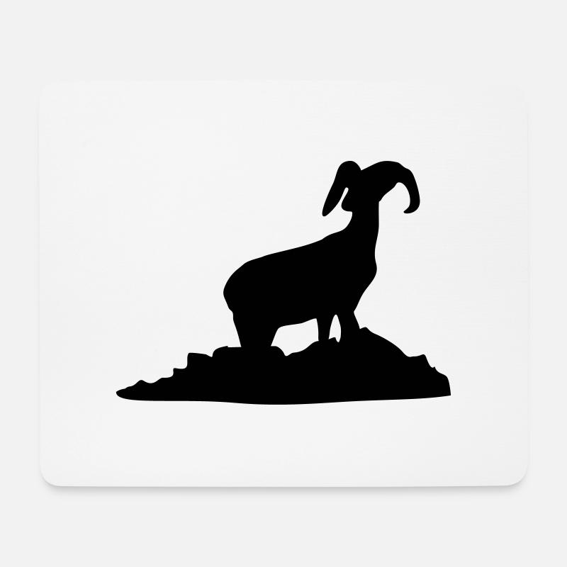 ibex, chamois - Tapis de souris (format paysage) - blanc
