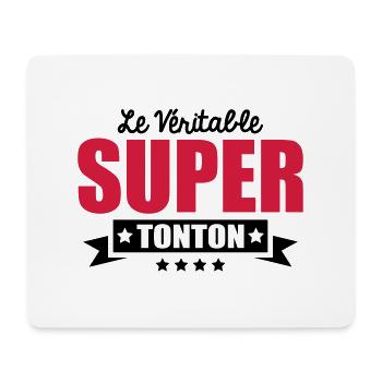 le véritable super tonton - Tapis de souris (format paysage) - blanc - Devant