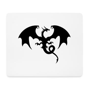 Drachen - Mousepad (Querformat) - Weiß - Vorne