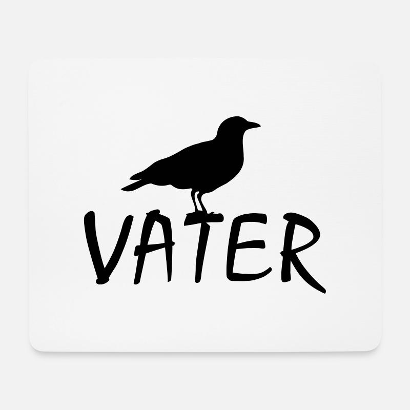 rabenvater - Mousepad (Querformat) - Weiß