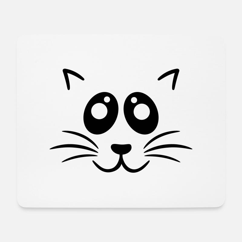 Katze - Mousepad (Querformat) - Weiß