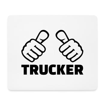 Trucker - Mousepad (Querformat) - Weiß - Vorne