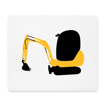 Bagger - Mousepad (Querformat) - Weiß - Vorne