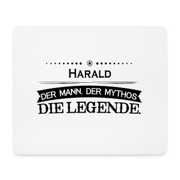 Mythos Legende Vorname Harald - Mousepad (Querformat) - Weiß - Vorne