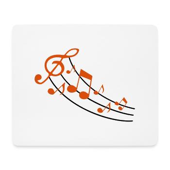 music notes design - Mousepad (Querformat) - Weiß - Vorne