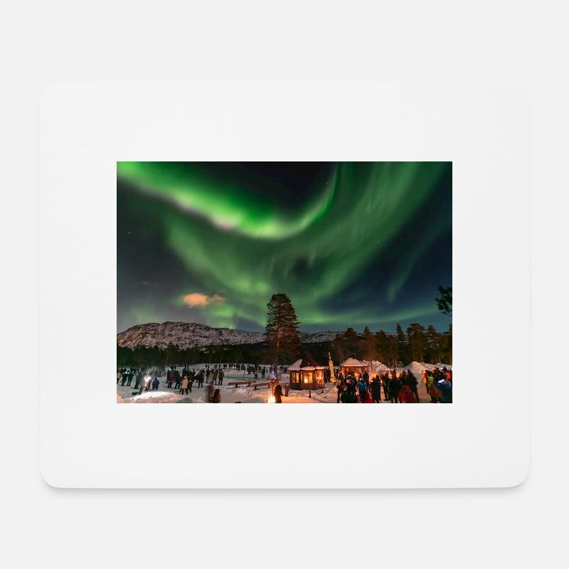 Norwegen Polarlicht - Mousepad (Querformat) - Weiß
