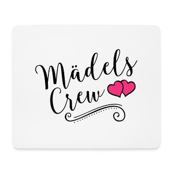 maedels crew heart - Mousepad (Querformat) - Weiß - Vorne