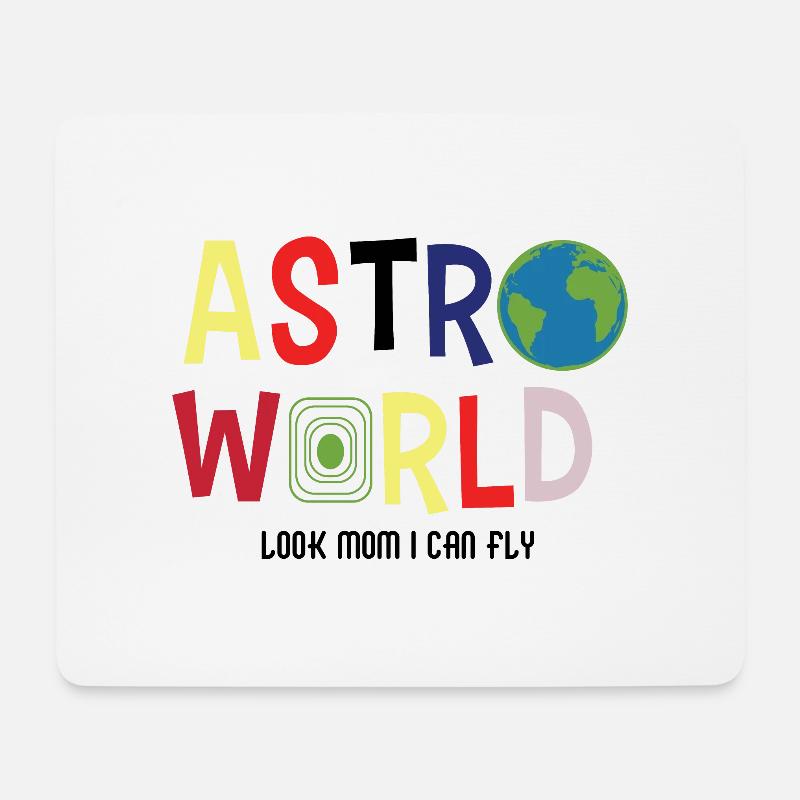 ASTROWORLD - Mousepad (Querformat) - Weiß