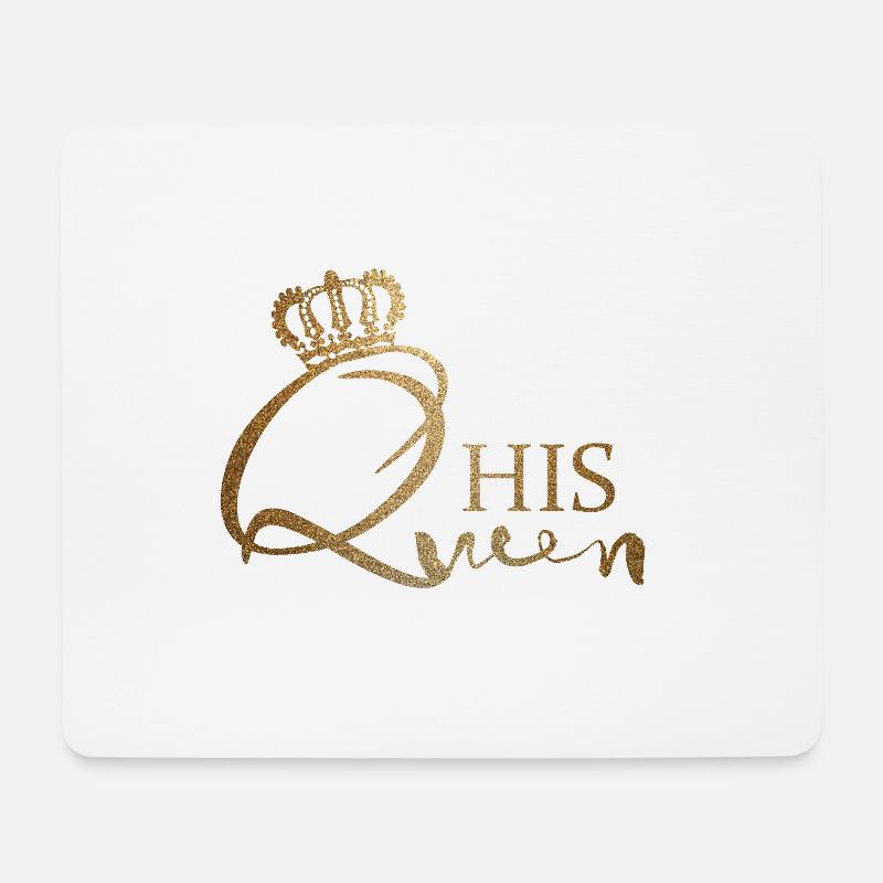 his queen - Mouse Pad (horizontal) - white