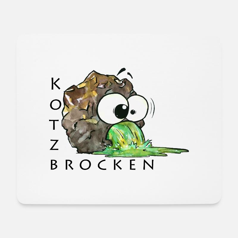 Kotzbrocken - Mousepad (Querformat) - Weiß