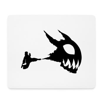Fire Force, anime silhouette. - Mouse Pad (horizontal) - white - Front