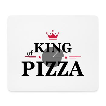 Roi de la pizza - Tapis de souris (format paysage) - blanc - Devant