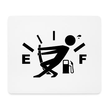 E Squad stick figure empty tank - Mousepad (Querformat) - Weiß - Vorne