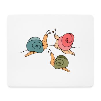 snails - Mouse Pad (horizontal) - white - Front