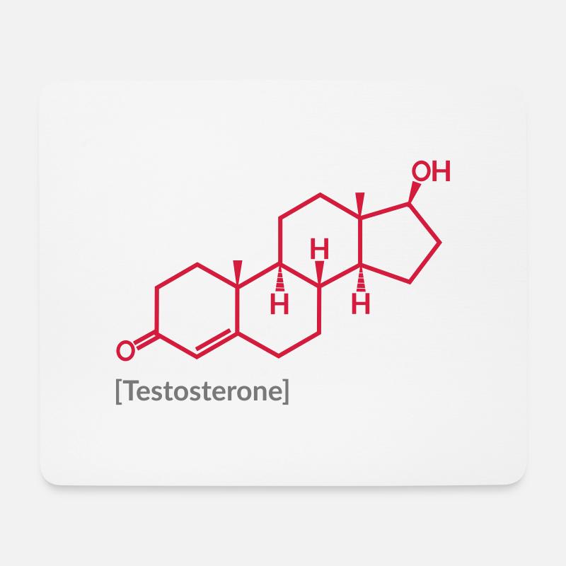 Testosterone - Mousepad (Querformat) - Weiß