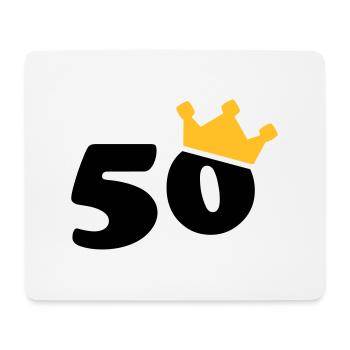 50 couronne 50 anniversaire 50 ans - Tapis de souris (format paysage) - blanc - Devant