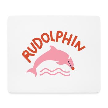 Pull de Noël laid drôle de Rudolphin - Tapis de souris (format paysage) - blanc - Devant