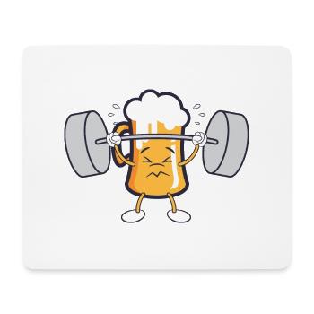 Drinking Party Funny Craft Beer Lifting Design - Mousepad (Querformat) - Weiß - Vorne